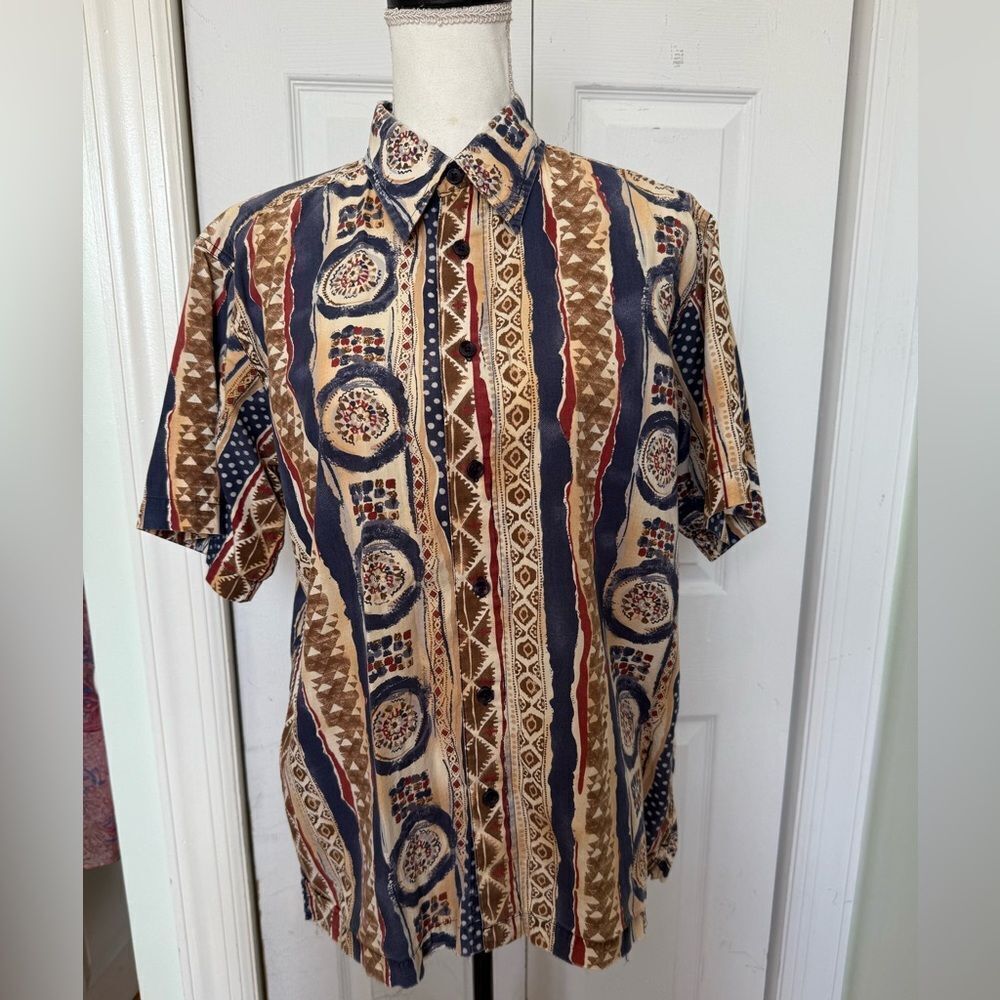 Vintage Marc Edwards Graphic Print Button-down